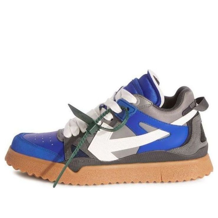 Off-White Sponge Mid-Top Sneakers 'Blue White Grey Tan' OMIA234F23LEA0026901 sold by KicksCrew