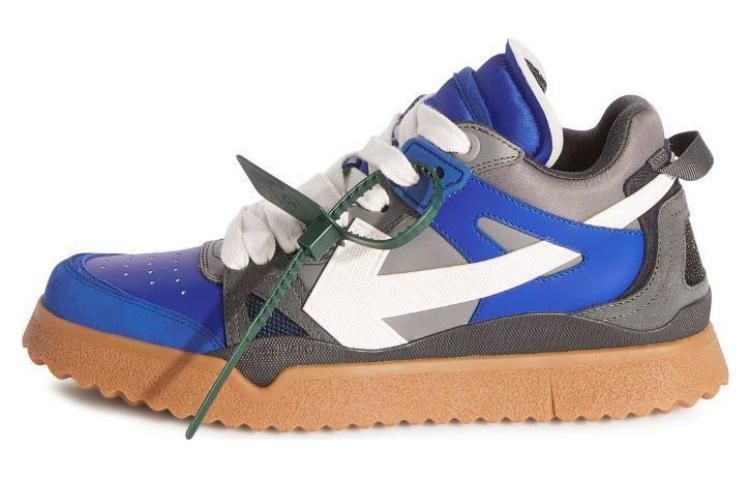 Off-White Sponge Mid-Top Sneakers 'Blue White Grey Tan' OMIA234F23LEA0026901 sold by KicksCrew product image thumbnail 2