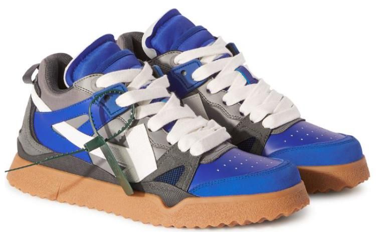 Off-White Sponge Mid-Top Sneakers 'Blue White Grey Tan' OMIA234F23LEA0026901 sold by KicksCrew product image thumbnail 3