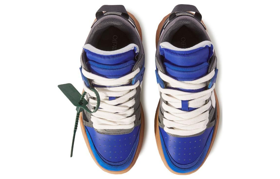 Off-White Sponge Mid-Top Sneakers 'Blue White Grey Tan' OMIA234F23LEA0026901 sold by KicksCrew product image thumbnail 5