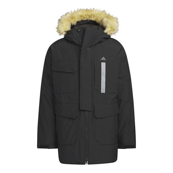 adidas Furry Down Parka 'Black' IS0366 sold by KicksCrew