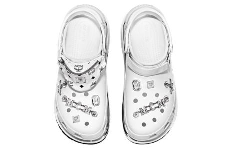 Crocs x MCM Mega Crush Clogs 'White Silver' MEXDAMM08WT sold by KicksCrew