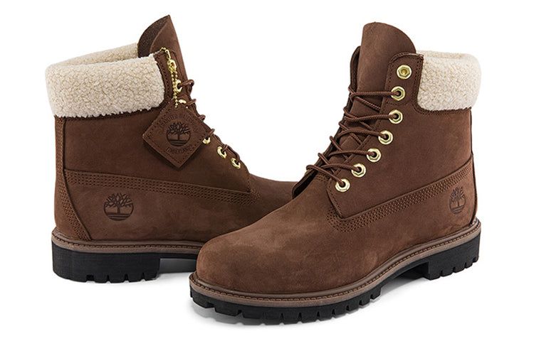 Timberland 6 Inch Premium Waterproof Boots 'Brown and Fleece Collar' A2GMZ931 sold by KicksCrew product image thumbnail 5