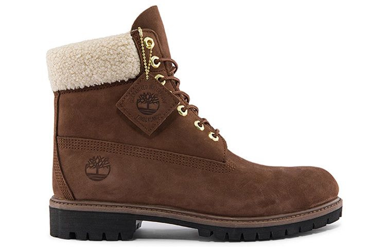 Timberland 6 Inch Premium Waterproof Boots 'Brown and Fleece Collar' A2GMZ931 sold by KicksCrew product image thumbnail 2
