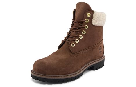 Timberland 6 Inch Premium Waterproof Boots 'Brown and Fleece Collar' A2GMZ931 sold by KicksCrew