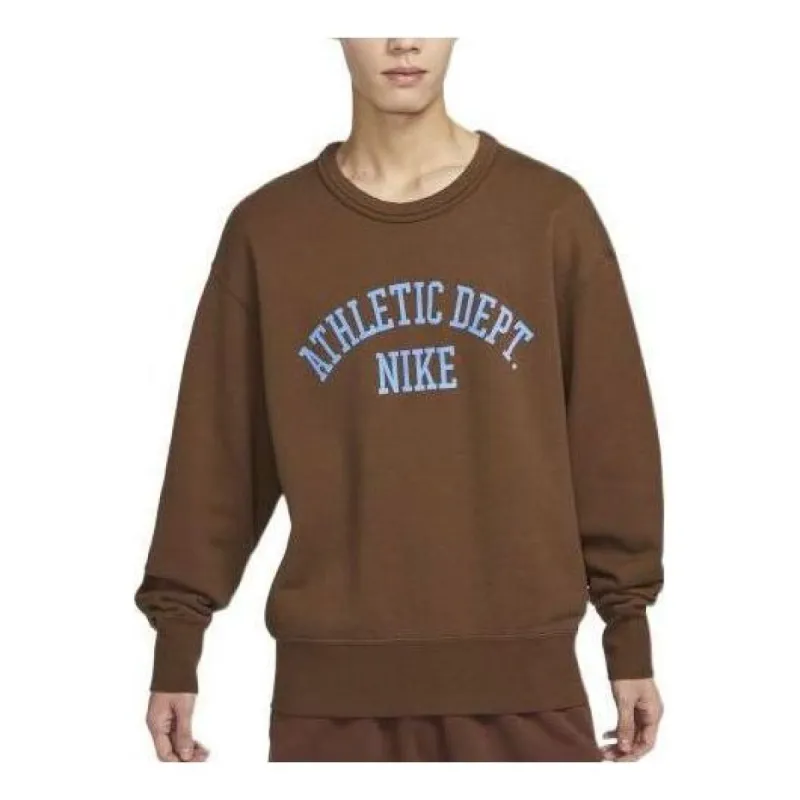 Nike Sportswear Trend Fleece Retro Crew Sweatshirt 'Brown' DX0026-259 sold by KicksCrew