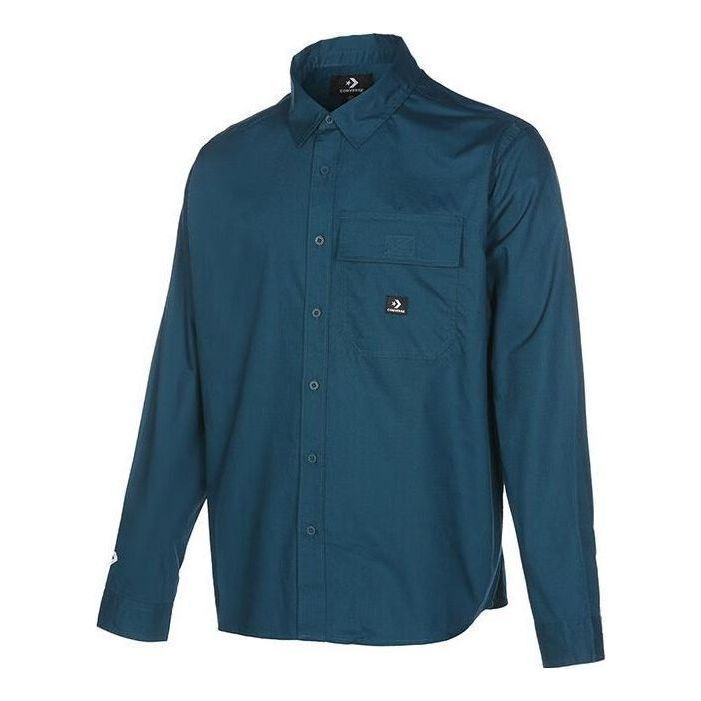Converse Woven Long Sleeve Button Down Shirt 'Green' 10023803-A04 sold by KicksCrew