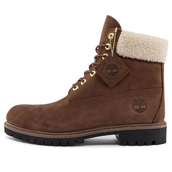 Timberland 6 Inch Premium Waterproof Boots 'Brown and Fleece Collar' A2GMZ931 sold by KicksCrew
