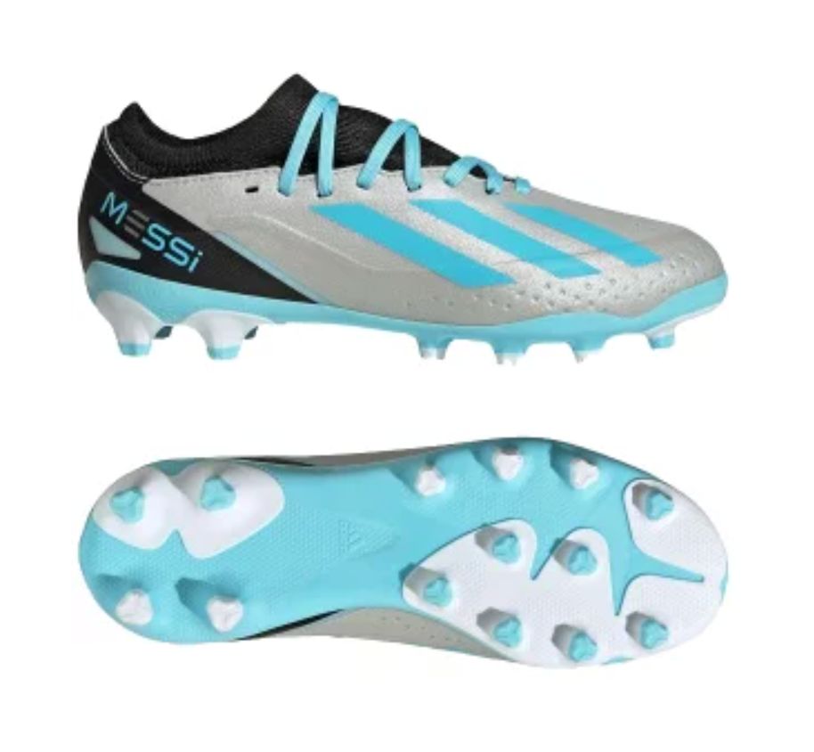 (GS) Adidas X Crazyfast Messi.3 MG Cleats 'Silver Bliss Blue Black' IE4081 sold by KicksCrew product image thumbnail 2