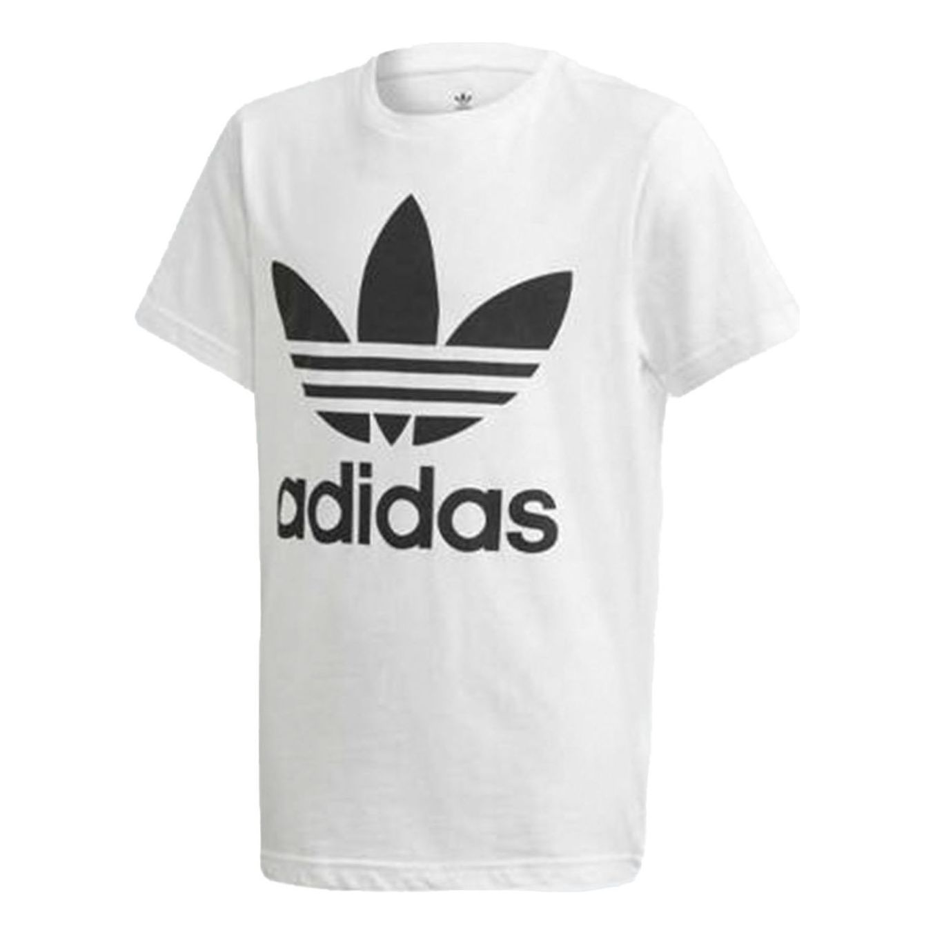 (GS) adidas Originals Trefoil T-Shirt 'White Black' DV2904 sold by KicksCrew