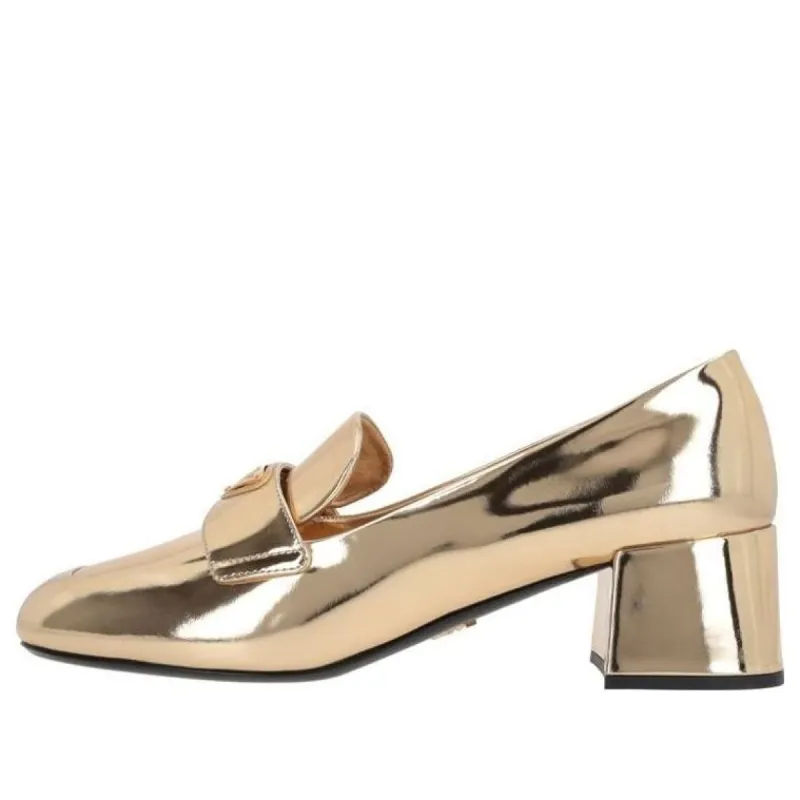 (WMNS) PRADA Patent Leather Loafers 'Gold' 1D763M_F045_3AU1_F_0522 sold by KicksCrew