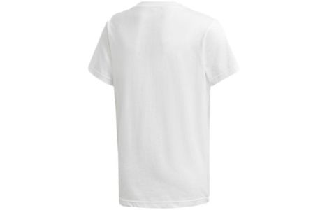 (GS) adidas Originals Trefoil T-Shirt 'White Black' DV2904 sold by KicksCrew