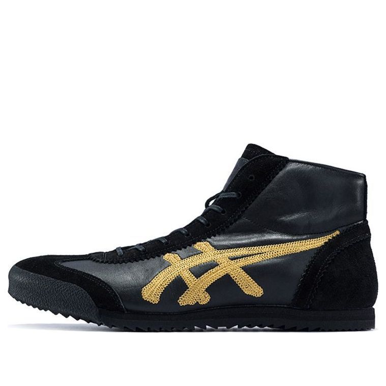Onitsuka Tiger Mexico Mid Runner 'Black Rich Gold' D7R1L-9094 sold by KicksCrew