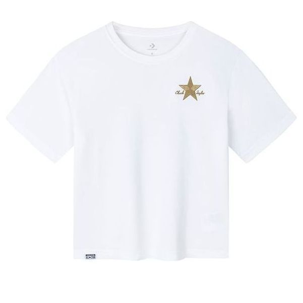 (GS) Converse Chuck Taylor Star Graphic T-Shirt 'White' CV2422041GS-001 sold by KicksCrew