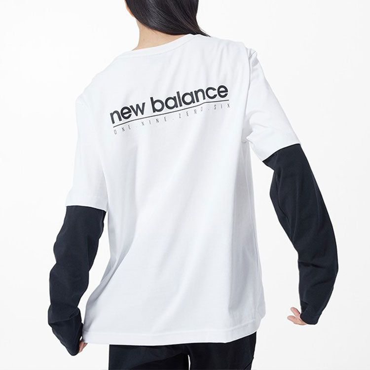 New Balance Classic Long Sleeve Tee 'White Black' 5DC16063-WT sold by KicksCrew product image thumbnail 4
