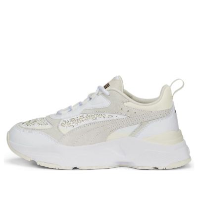 (WMNS) PUMA Cassia Laser Cut 'White Pristine' 389298-01 sold by KicksCrew