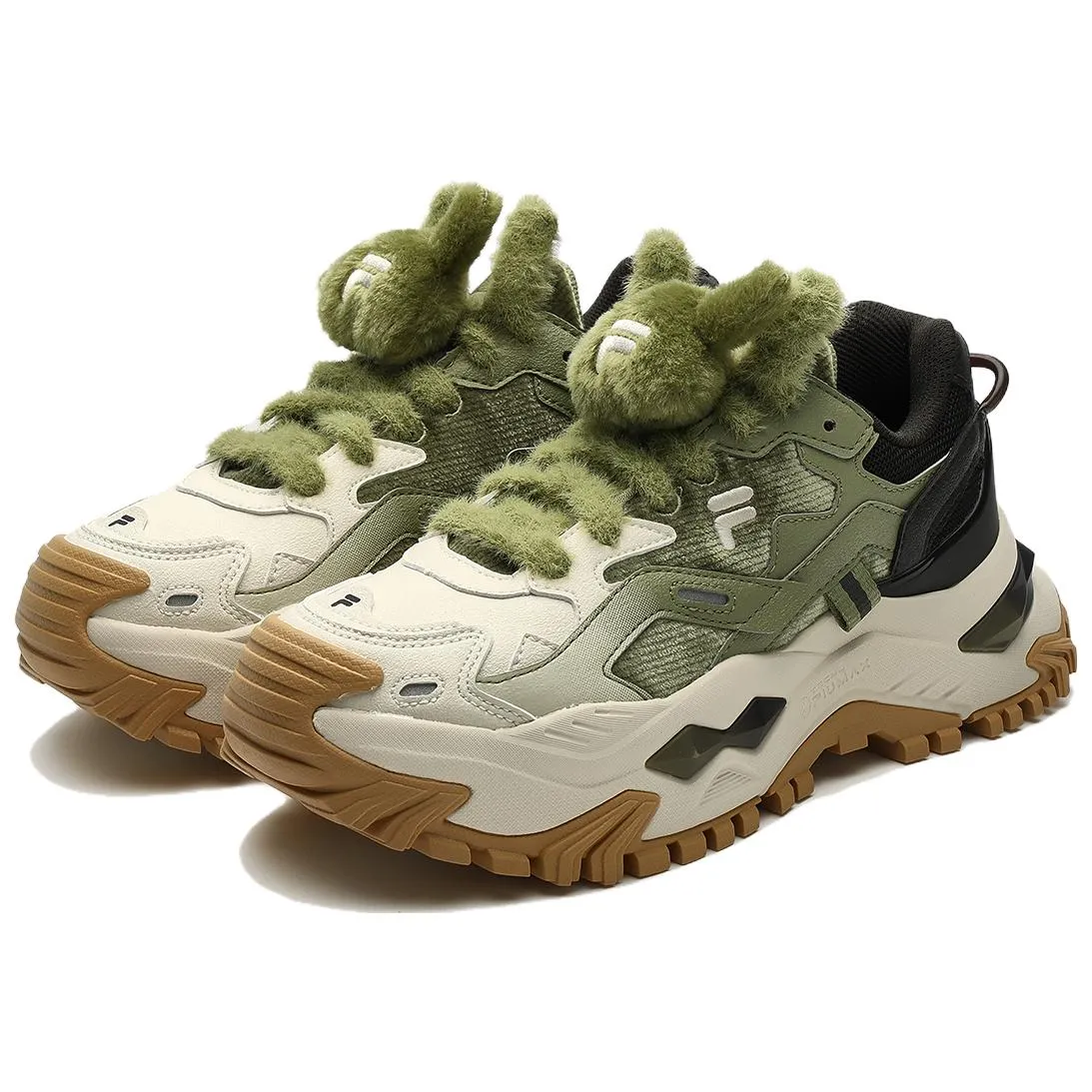 (WMNS) FILA FUSION BIANCO Sneakers 'White Green Black' T12W341302FWM sold by KicksCrew product image thumbnail 2