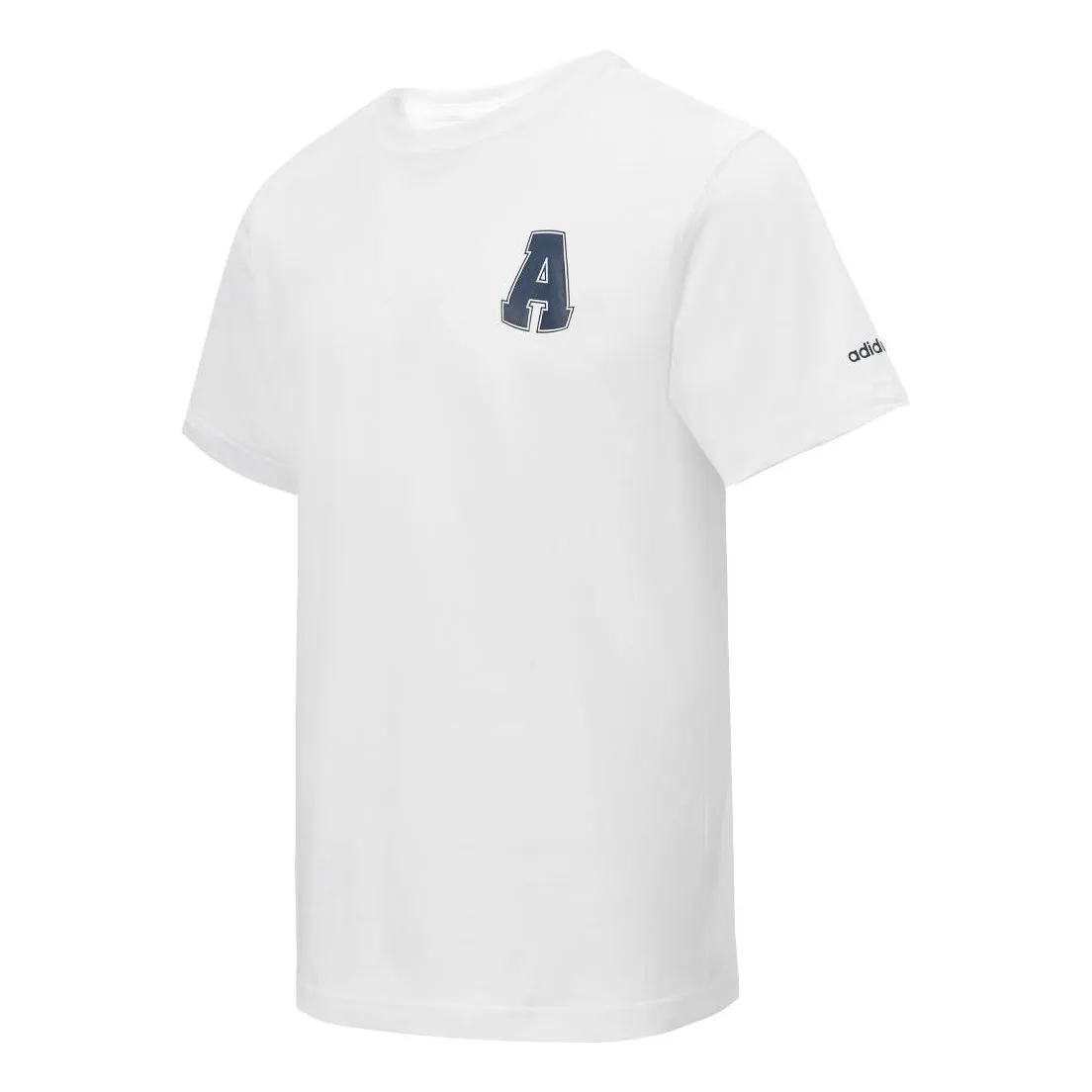 adidas Letter Printed T-Shirt 'White Navy' JD1430 sold by KicksCrew