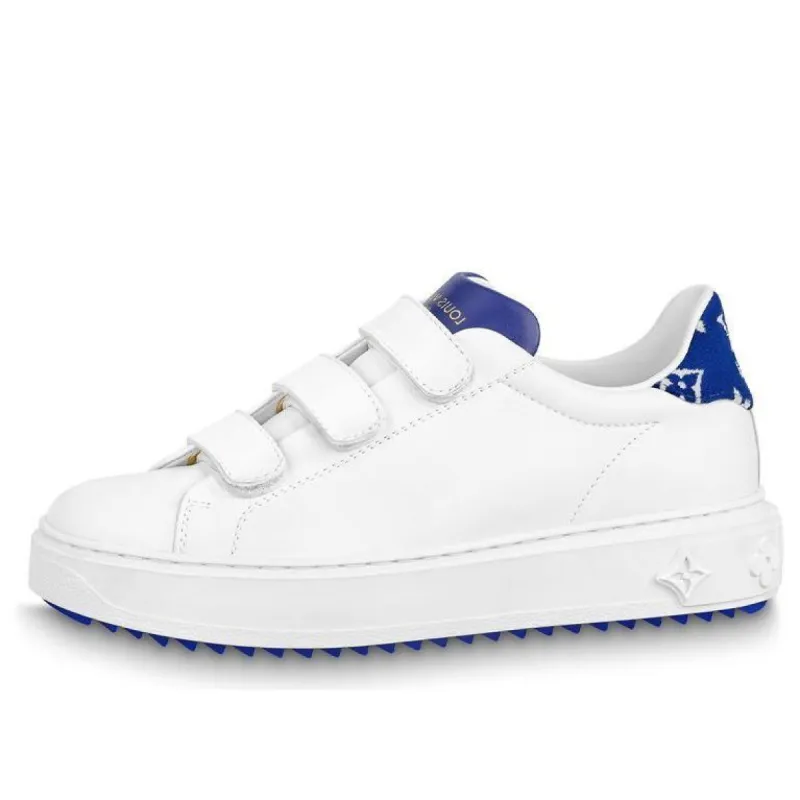 (WMNS) LOUIS VUITTON Time Out Sneakers 'White with Blue' 1AADPY sold by KicksCrew