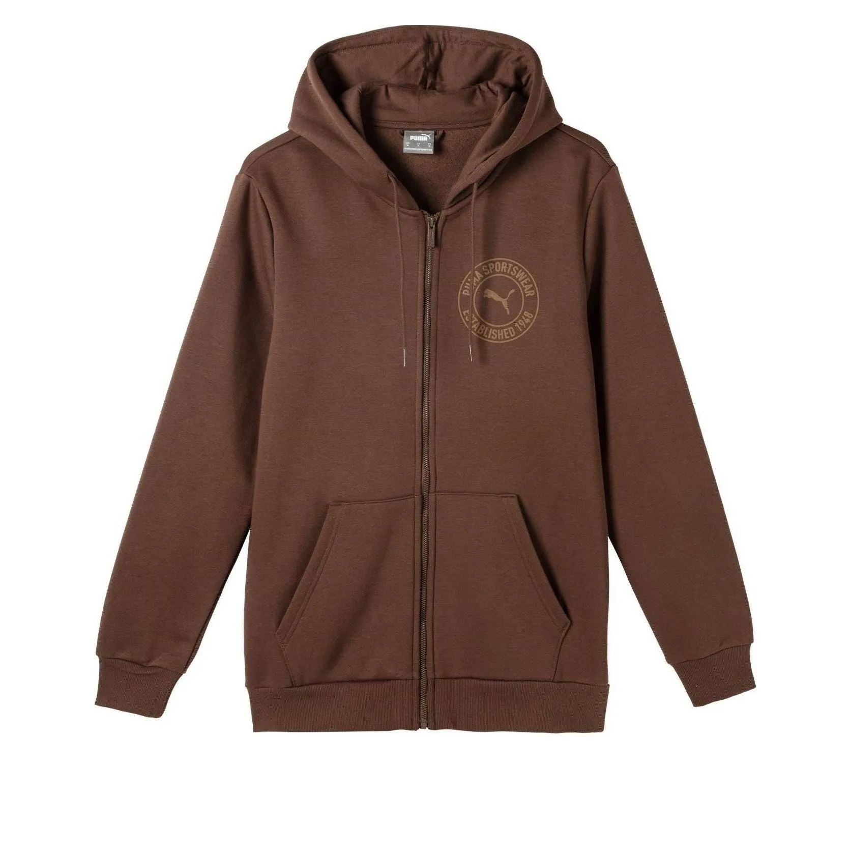 PUMA Tonal Sportswear Logo Zip Hoodie 'Brown' 684732-65 sold by KicksCrew
