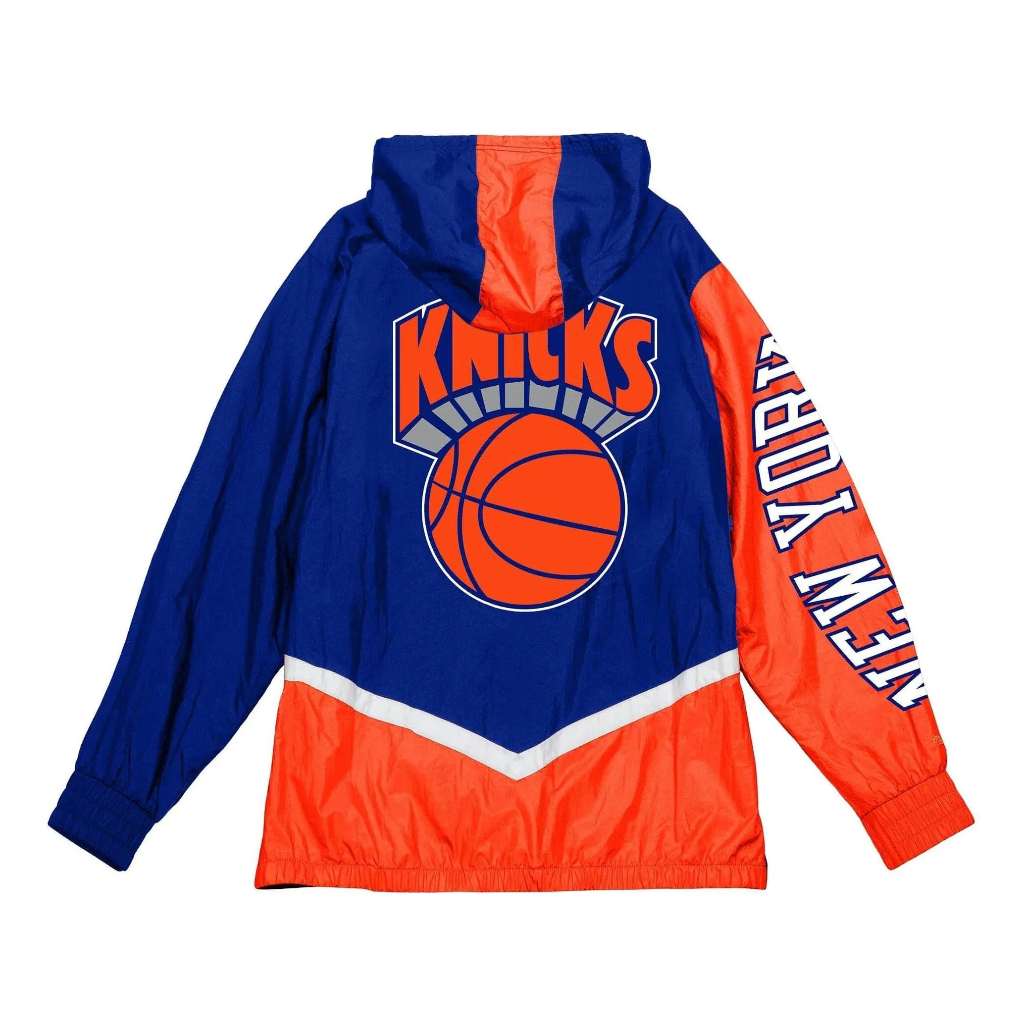 Mitchell & Ness x NBA New York Knicks Undeniable Full Zip Windbreaker Jacket 'Blue' OJZP3409-NYKYYPPPROYA sold by KicksCrew product image thumbnail 2