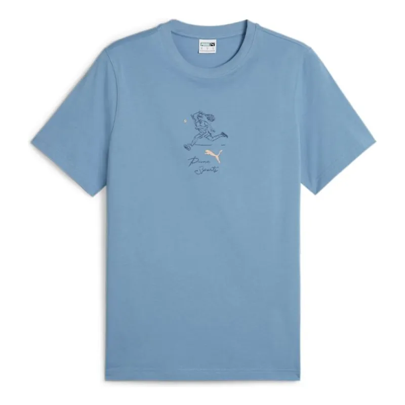 PUMA Team Graphic T-shirt 'Blue' 627121-20 sold by KicksCrew