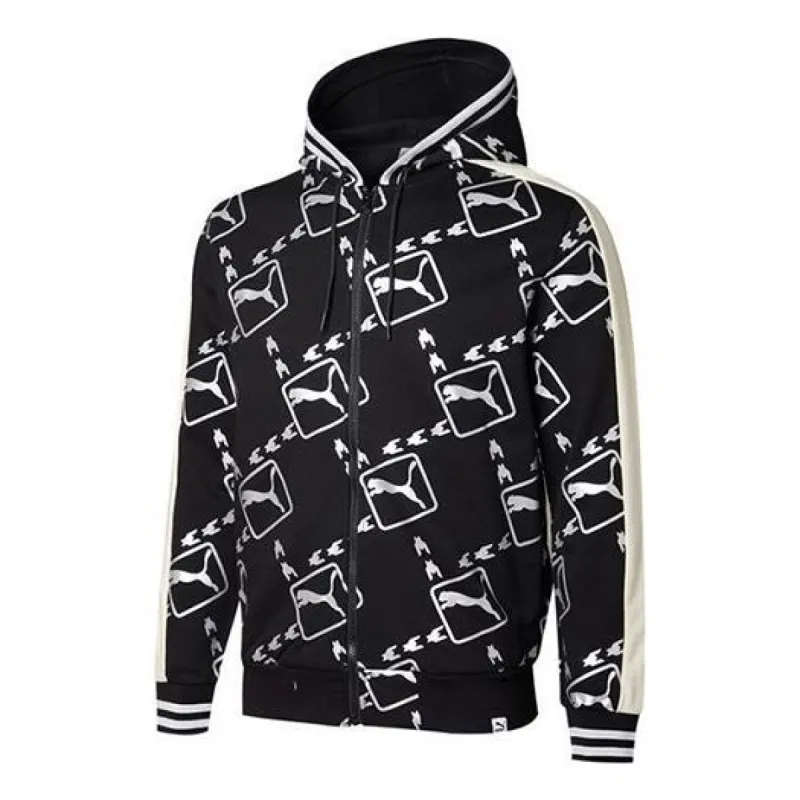 Puma Metallic Logo Hoodie 'Black White' 532177-01 sold by KicksCrew