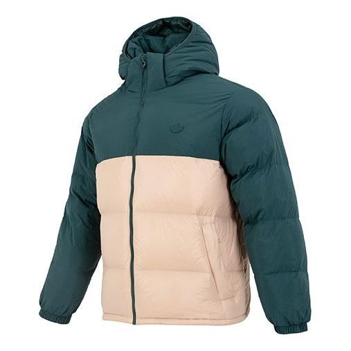 Adidas Down Regen Hooded Puffer Jackets 'Green Beige' HL9187 sold by KicksCrew