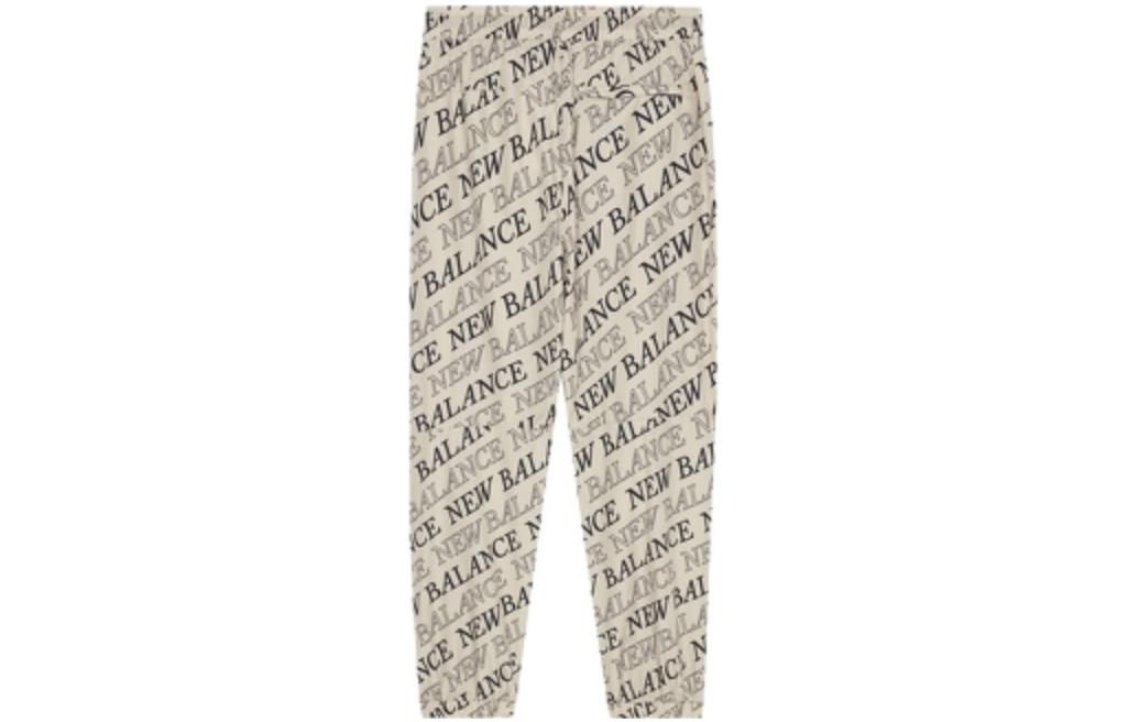 New Balance Logo Print Fleece Pants 'Beige Black' 5TC2U143-BEI sold by KicksCrew product image thumbnail 2