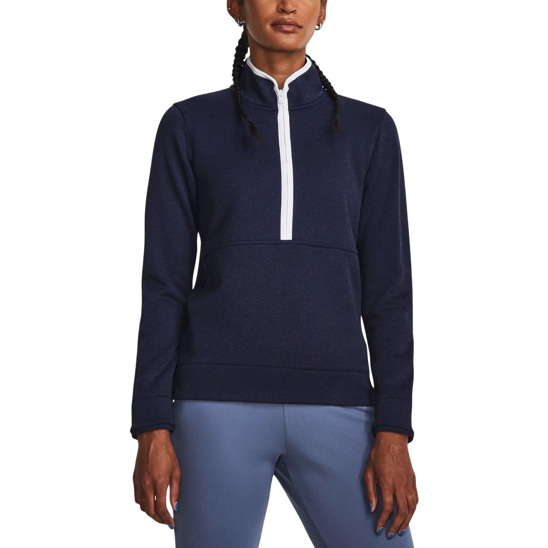 (WMNS) Under Armour Storm Sweater Fleece Half Zip Sweater Fleece 'Navy Blue' 1382923-410 sold by KicksCrew product image thumbnail 4