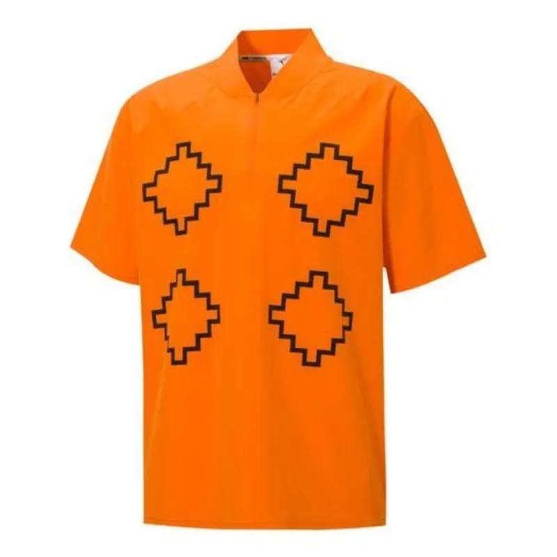 Puma x Pronounce Graphic V Neck Short Sleeve T-Shirt 'Orange Black' 532153-29 sold by KicksCrew