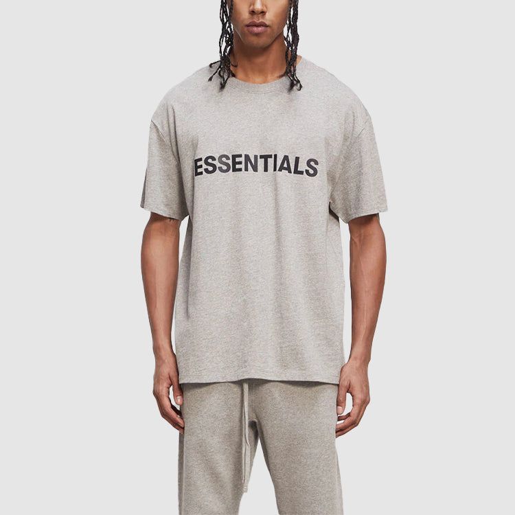 Fear of God Essentials FW20 Logo Tee 'Heather Oatmeal' 0125250500229260 sold by KicksCrew product image thumbnail 2