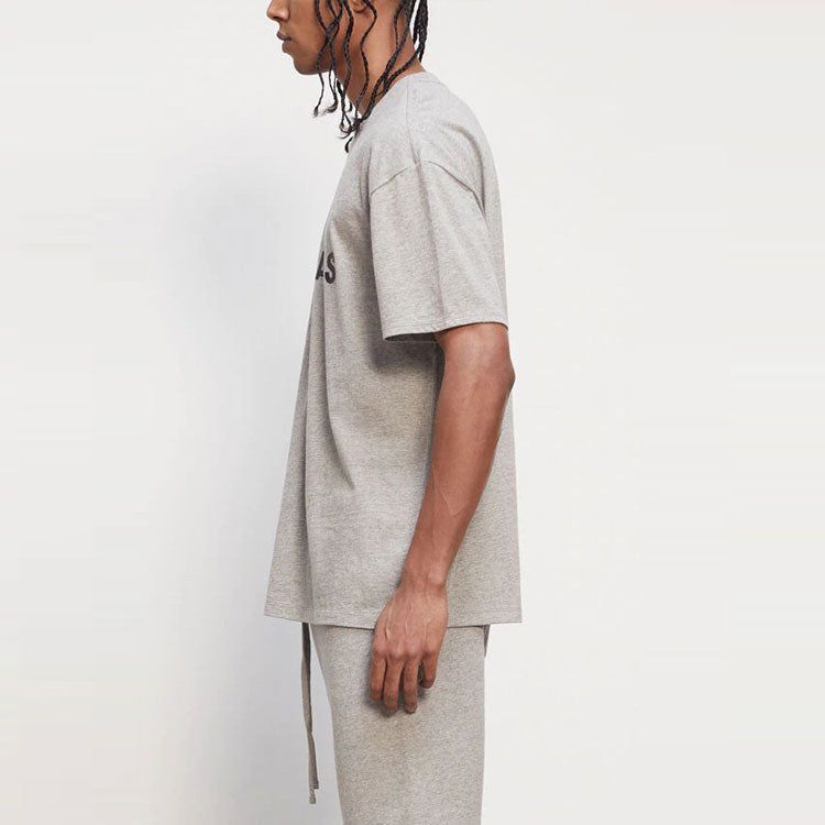 Fear of God Essentials FW20 Logo Tee 'Heather Oatmeal' 0125250500229260 sold by KicksCrew product image thumbnail 4