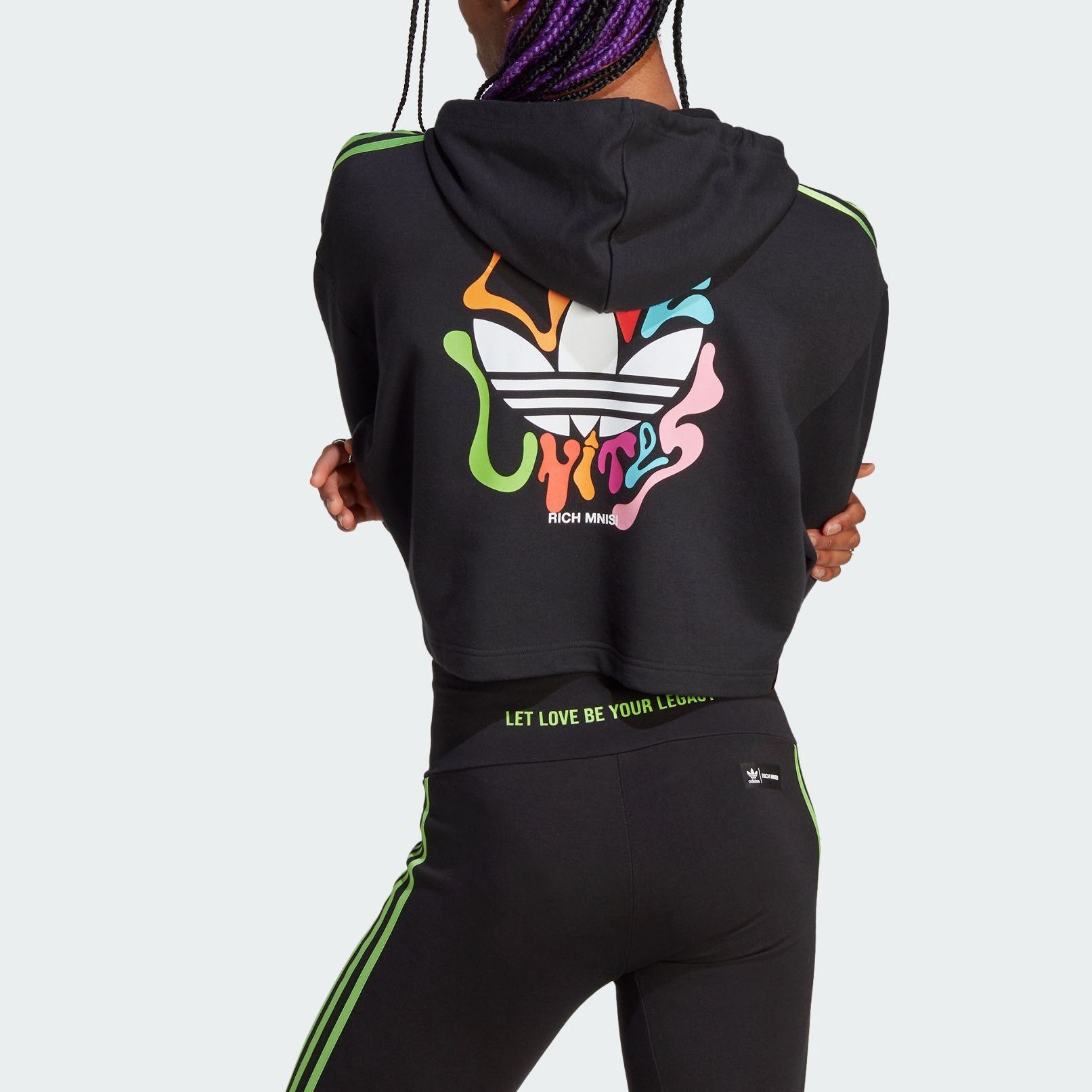 (WMNS) adidas PRIDE RM Hoodie 'Black' IU0050 sold by KicksCrew product image thumbnail 3