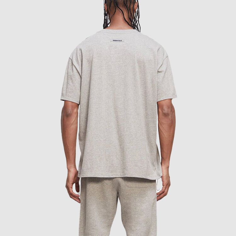 Fear of God Essentials FW20 Logo Tee 'Heather Oatmeal' 0125250500229260 sold by KicksCrew product image thumbnail 3