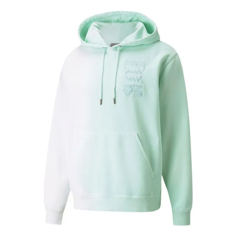 Puma First Pick Basketball Hoodie 'Teal White' 532118-01 sold by KicksCrew