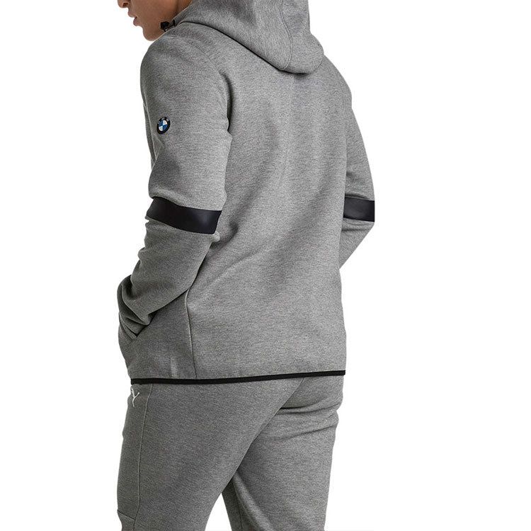 Puma X BMW Motorsport Hooded Sweat Jacket 'Grey' 576652-03 sold by KicksCrew product image thumbnail 4