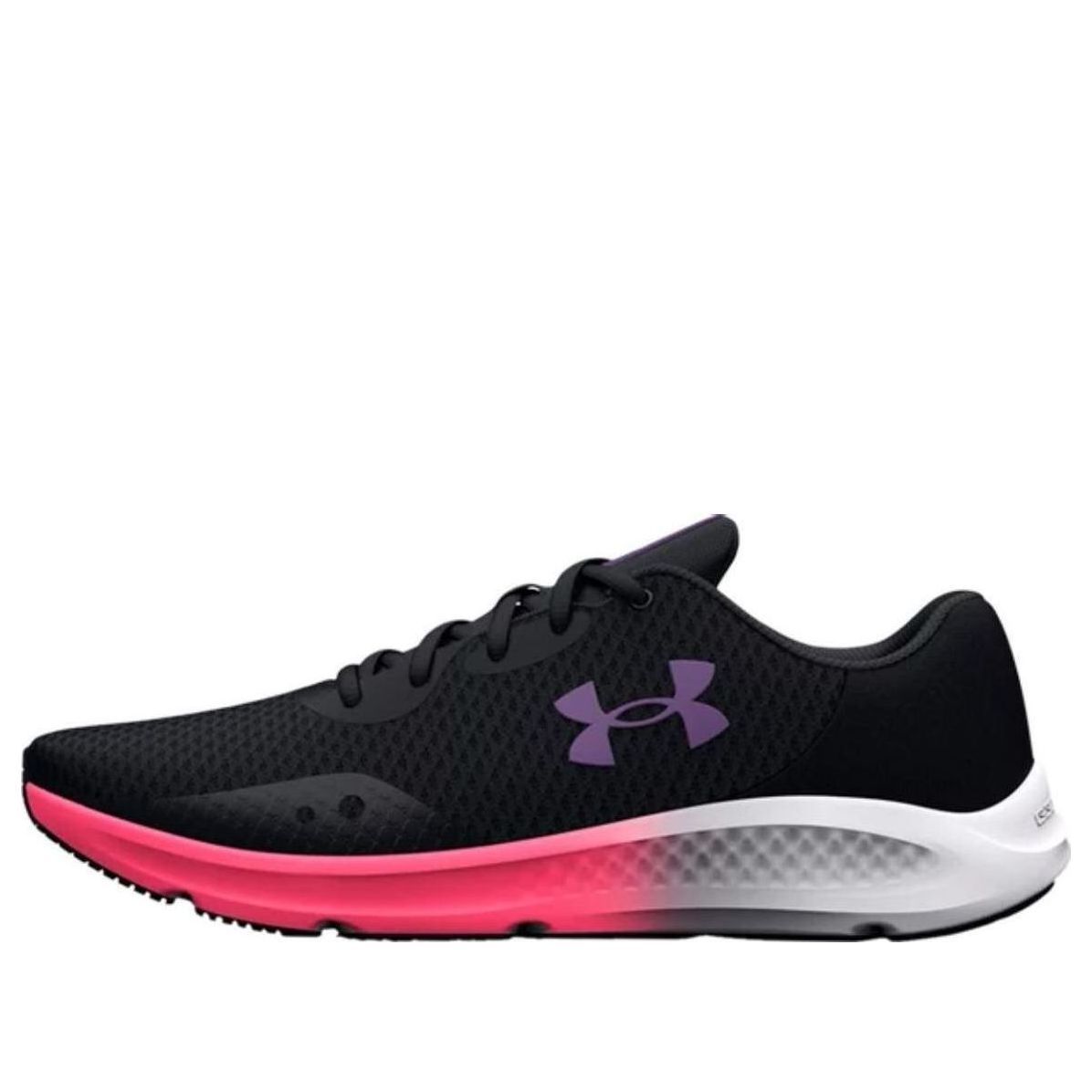 (WMNS) Under Armour Charged Pursuit 3 'Black Pink Shock' 3024889-004 sold by KicksCrew