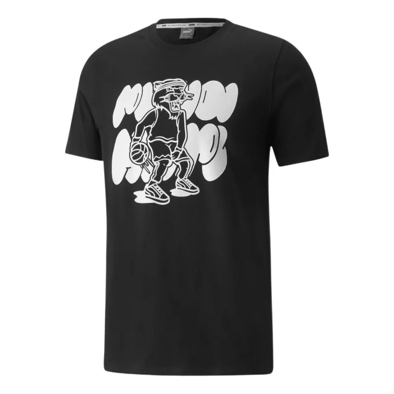 Puma Qualifier Basketball Short Sleeve T-Shirt 'Black White' 532106-12 sold by KicksCrew