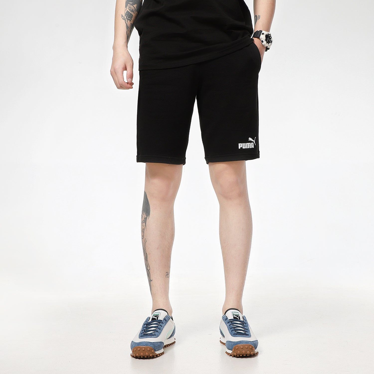 Puma Essentials+ 12" Shorts 'Black White' 588739-01 sold by KicksCrew product image thumbnail 3