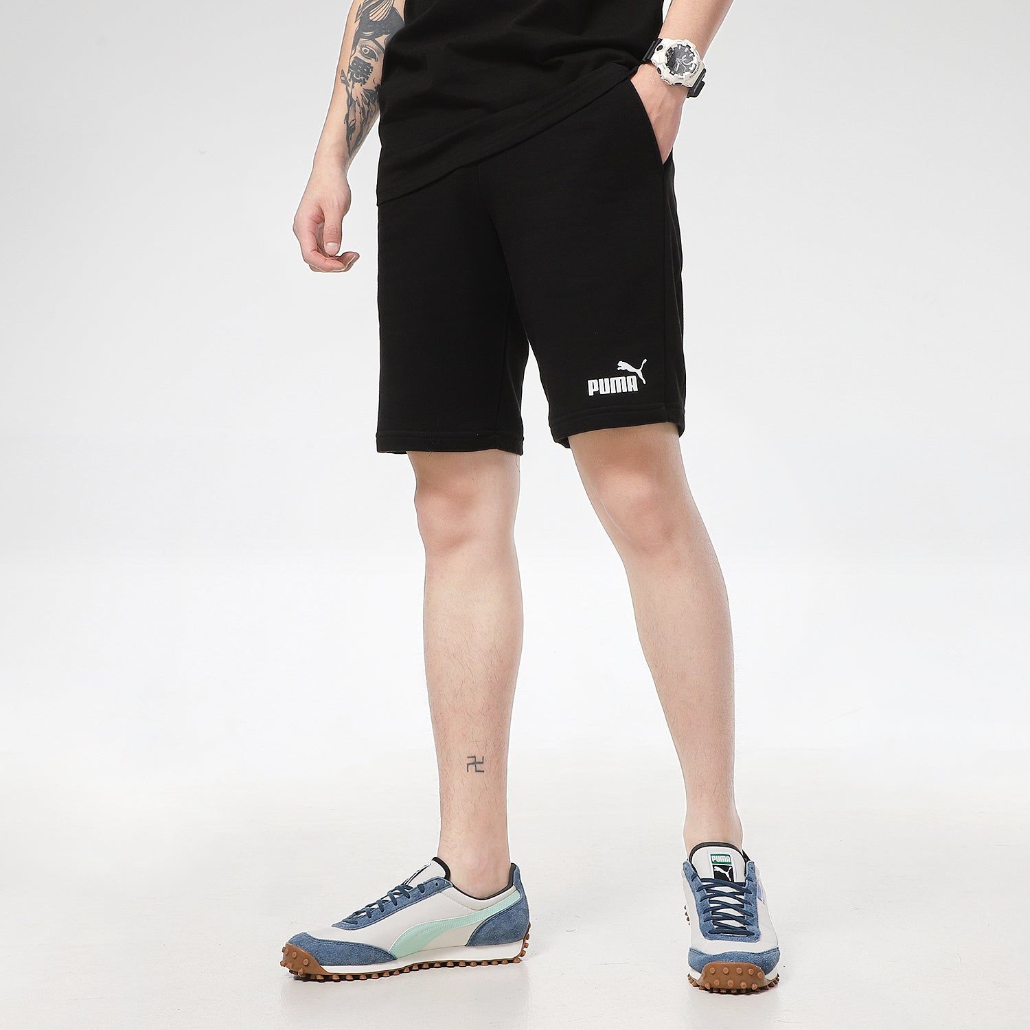 Puma Essentials+ 12" Shorts 'Black White' 588739-01 sold by KicksCrew product image thumbnail 5