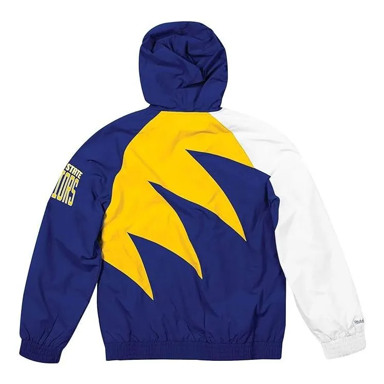 Mitchell & Ness Shark Tooth Hooded Jacket 'Golden State Warriors' BA57PH-GSW-B-K1K sold by KicksCrew product image thumbnail 2