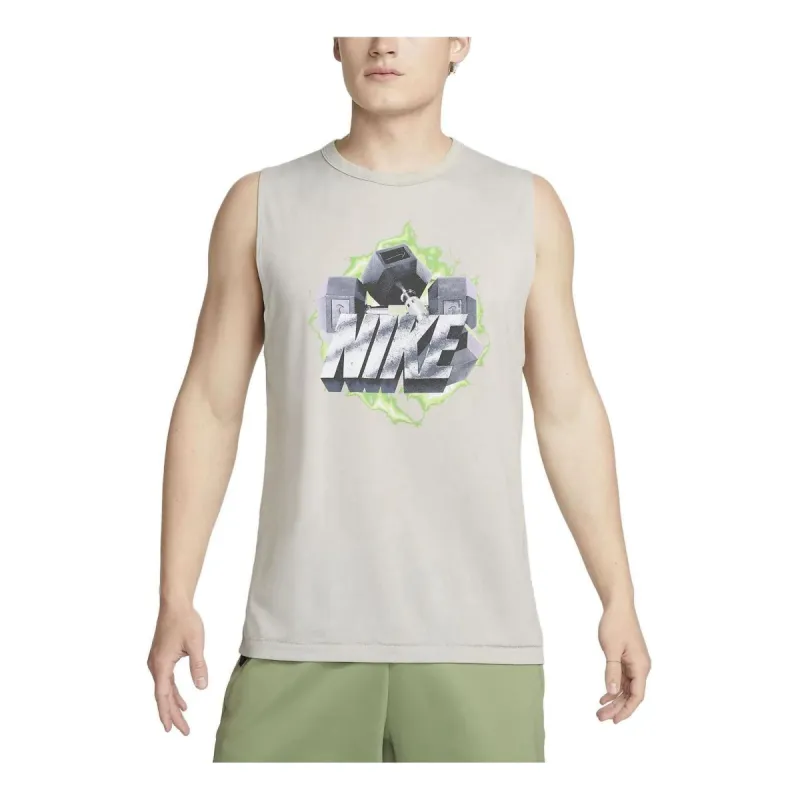 Nike Dri-FIT Tank 'Grey' DX0908-012 sold by KicksCrew
