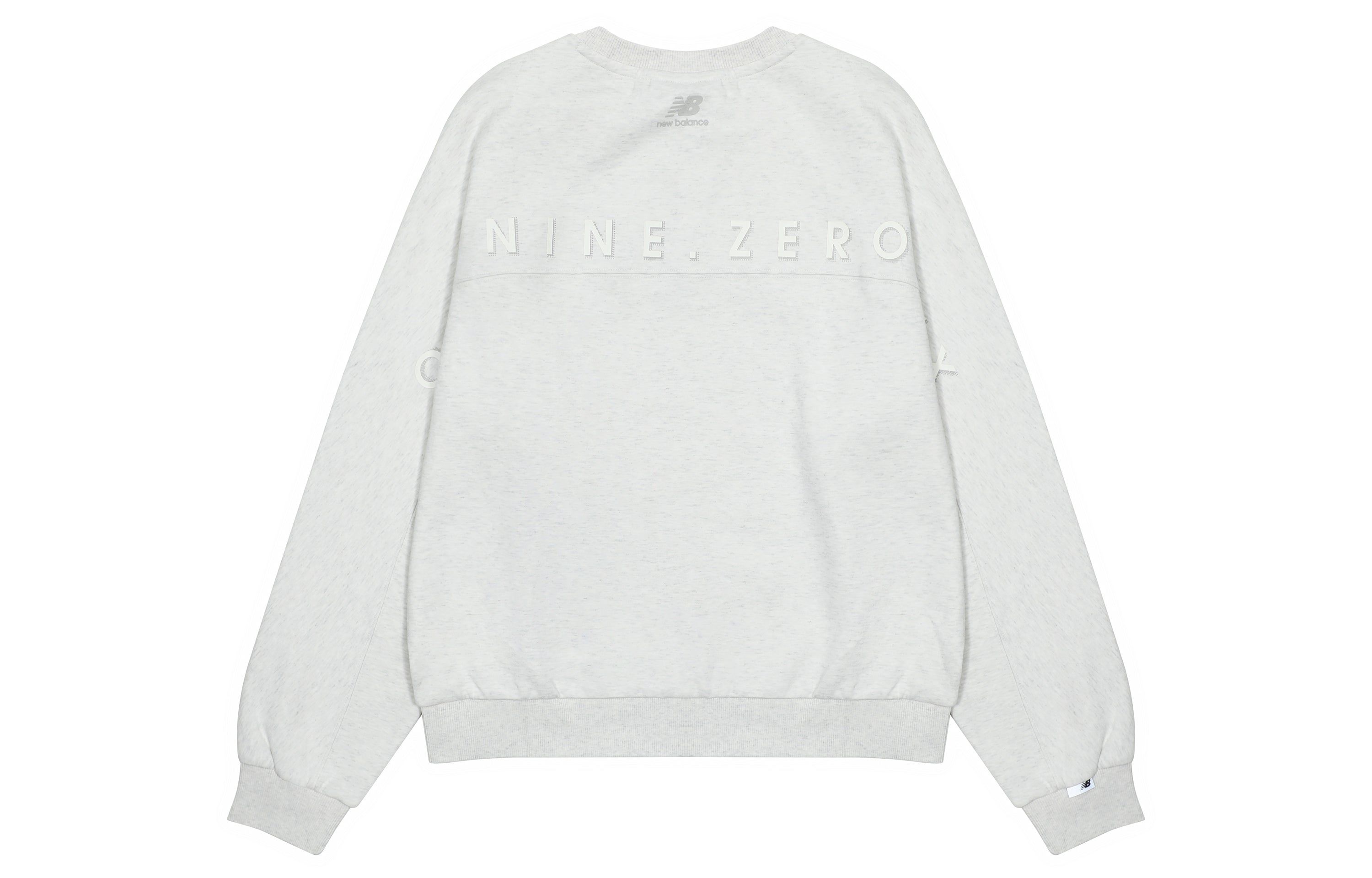 (WMNS) New Balance Logo Sweatshirt 'White Grey' 5CC39752-OA sold by KicksCrew product image thumbnail 2
