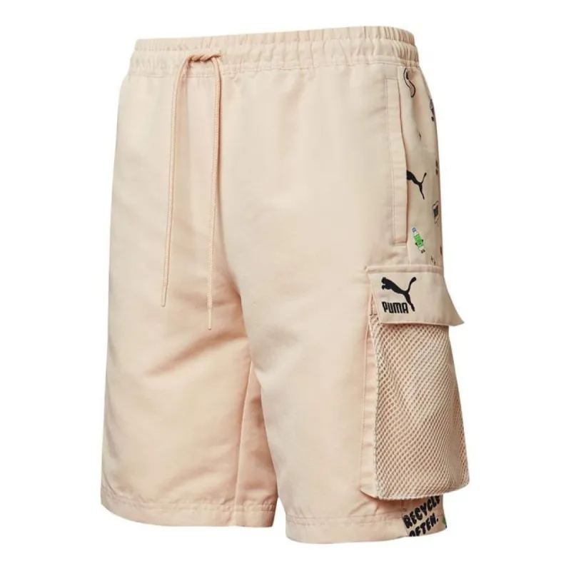 Puma Awareness Cargo Woven Shorts 'Beige Black' 532038-68 sold by KicksCrew