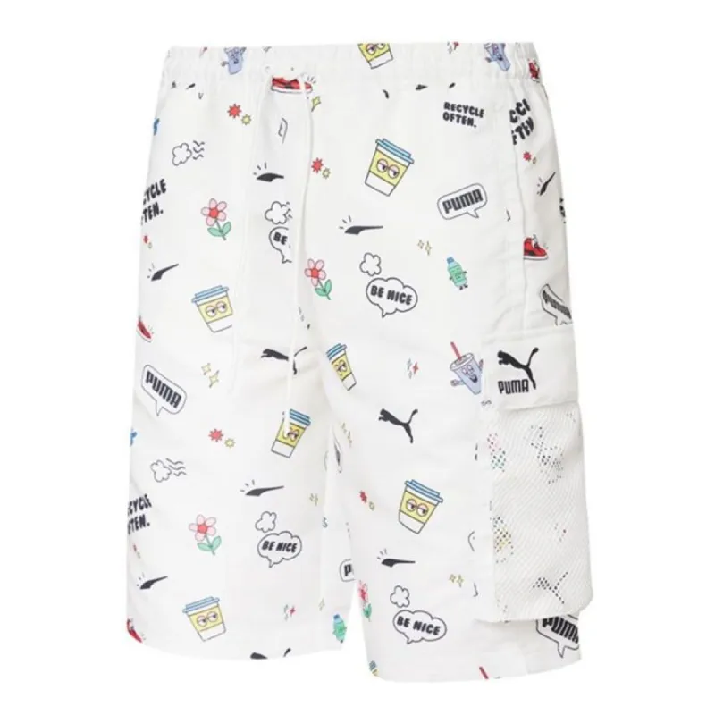 Puma Awareness Cargo Woven Shorts 'White Black' 532038-02 sold by KicksCrew