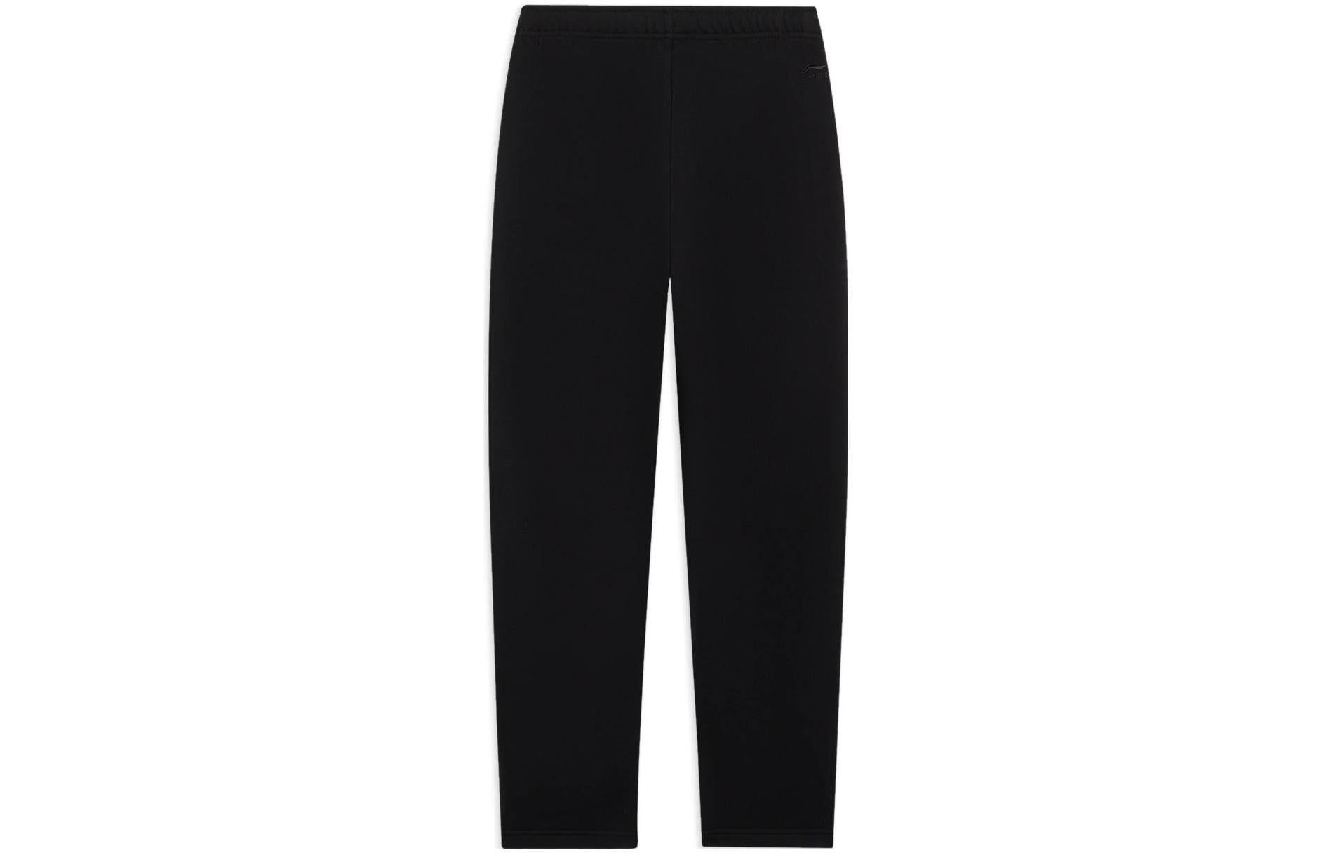 Li-Ning Triple Logo Straight Sweatpants 'Black' AKLSG47-3 sold by KicksCrew product image thumbnail 2