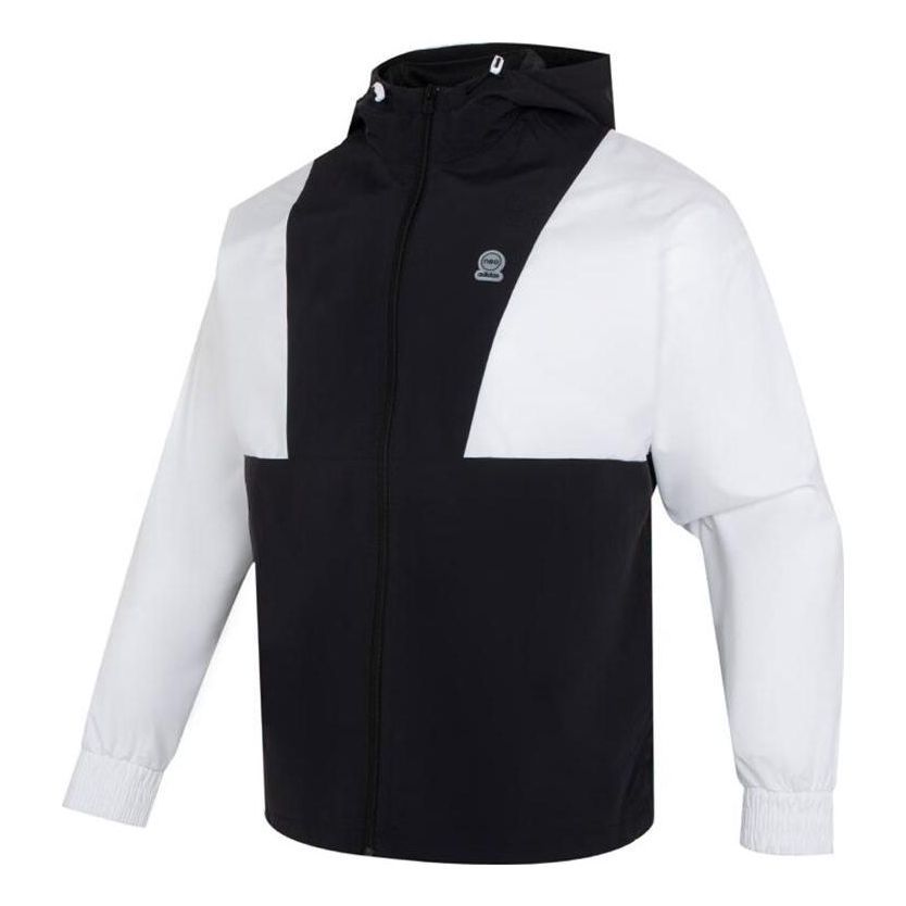 Adidas Neo Hooded Windproof Jackets 'Black White' IK5057 sold by KicksCrew