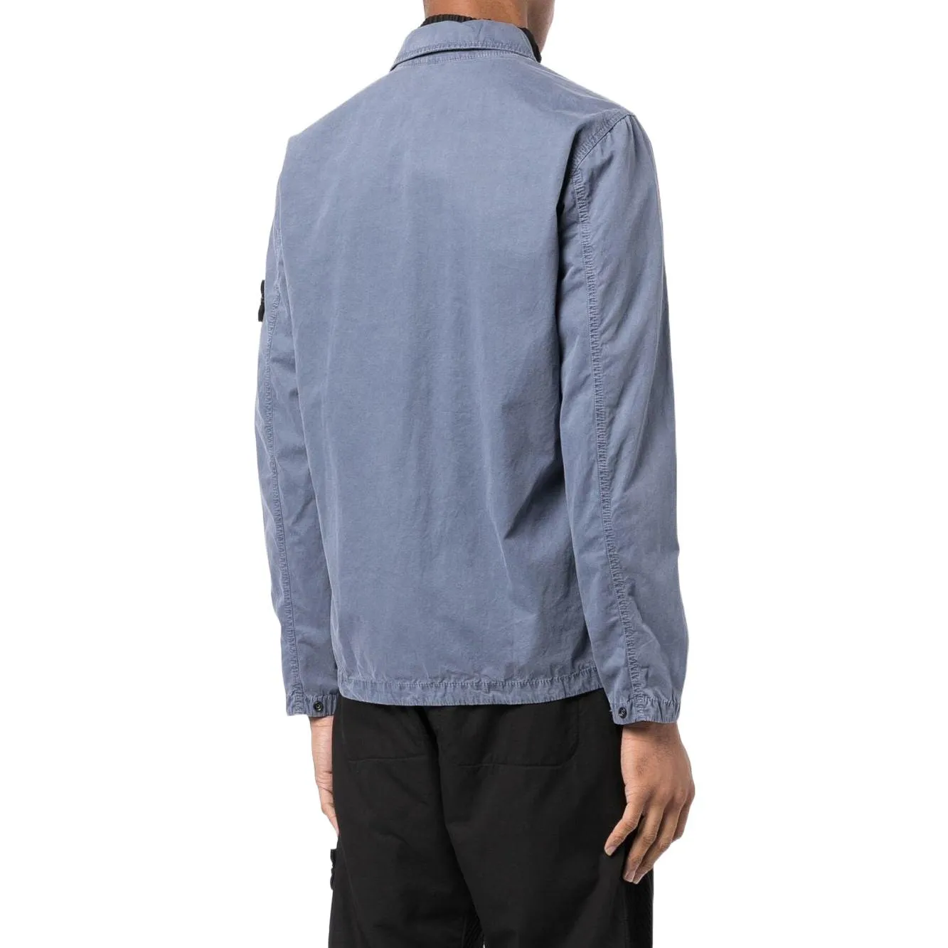 STONE ISLAND Brushed Cotton Canvas Zip Overshirt 'Dark Blue' 7715101WN-V0124 sold by KicksCrew product image thumbnail 2