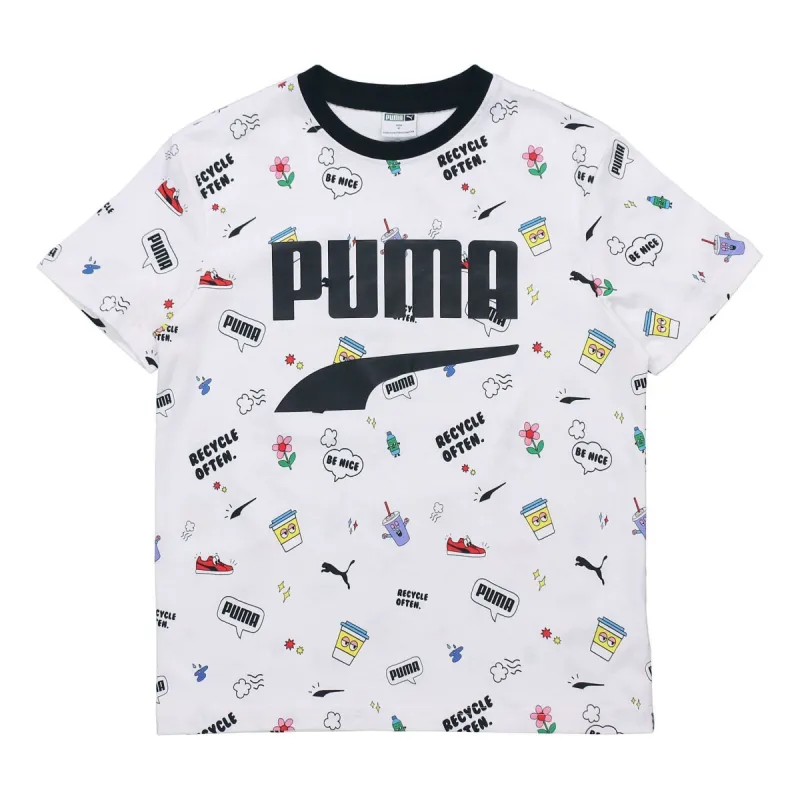 Puma Awareness AOP T-Shirt 'White Black' 532033-02 sold by KicksCrew